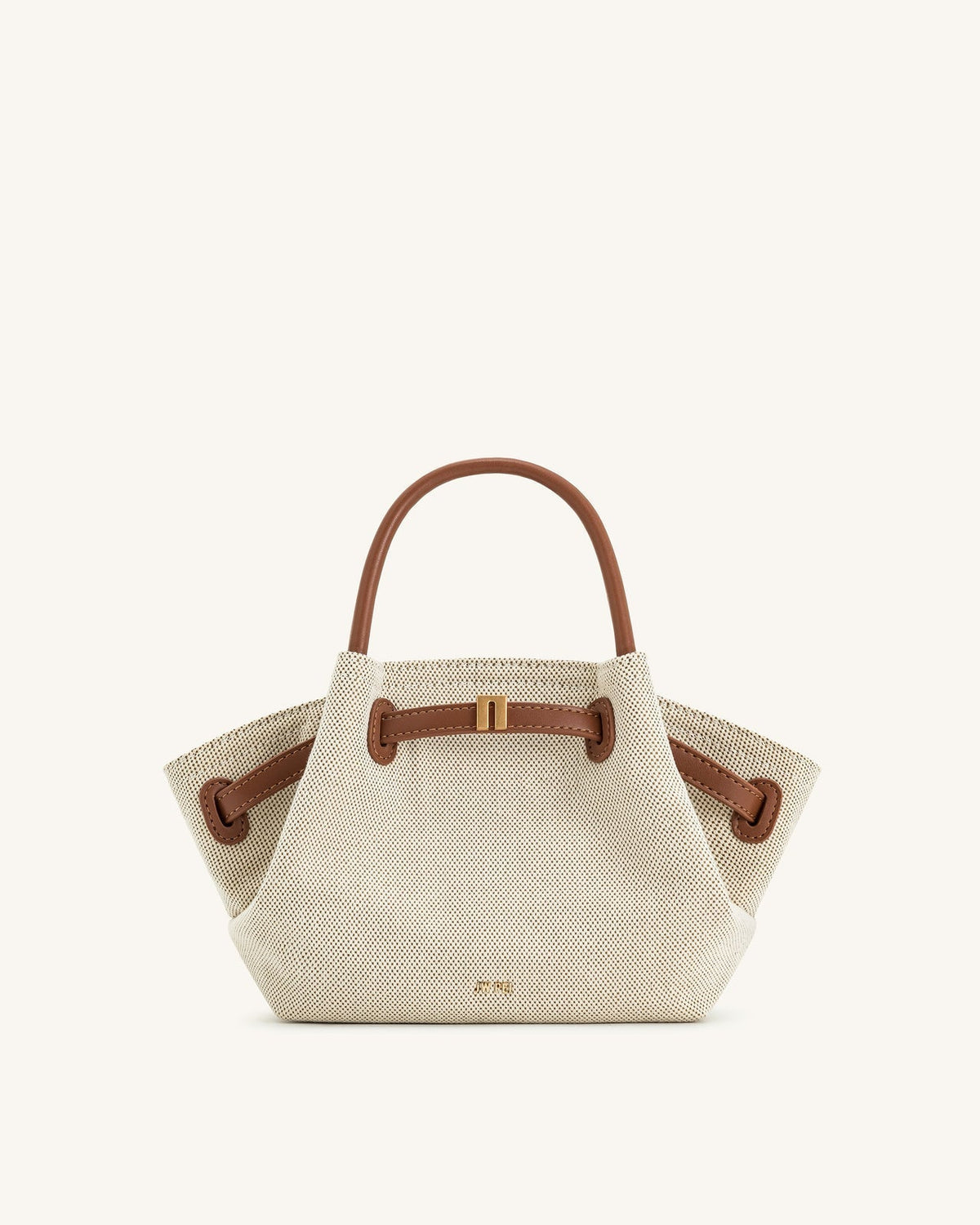 Hana Mini Tote Bag - Brown Canvas — view 1