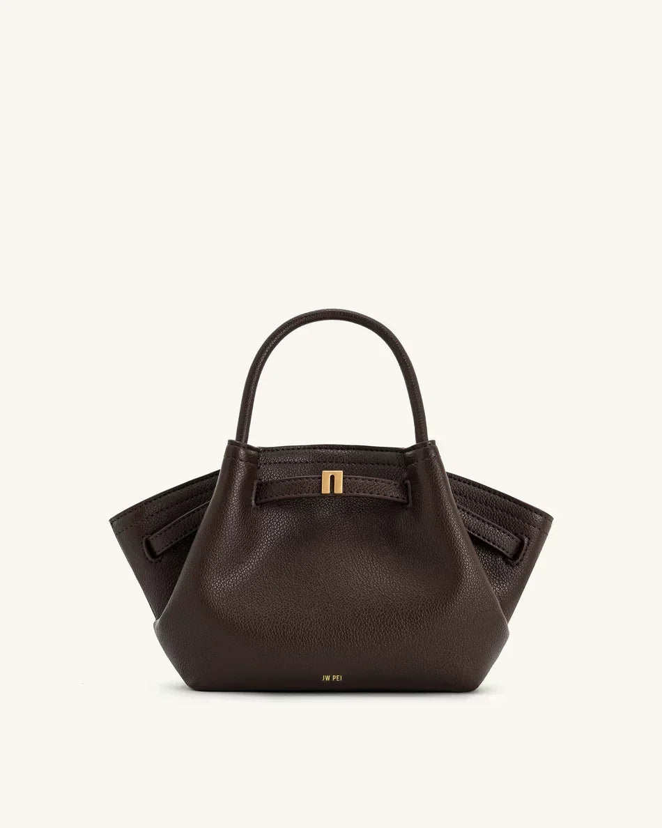 Hana Mini Tote Bag - Brown Canvas — view 2