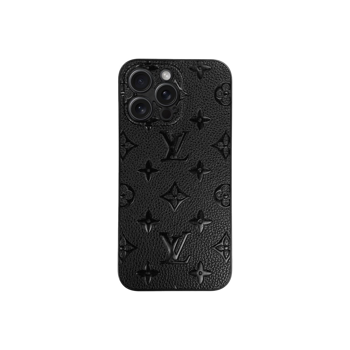 Black LV Custom Side iPhone Case — view 1
