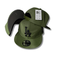 Los Angeles Dodgers Olive Green with Black Embroidered Logo – Snapback Cap — view 1