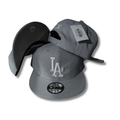 Los Angeles Dodgers  Gray with White Embroidered Logo – Snapback Cap — view 1