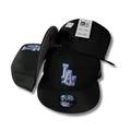 Los Angeles Dodgers Black with Purple and Teal Embroidered Logo – Snapback Cap — view 1