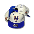 New York Mets White and Blue with 2000 Subway Series Patch – Snapback Cap — view 1