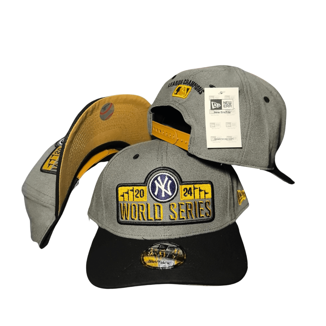 New York Yankees 2024 World Series Gray and Black Edition – Snapback Cap — view 1