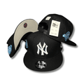 New York Yankees 9FIFTY with Light Blue Side Patches Black and Gray – Snapback Cap — view 1