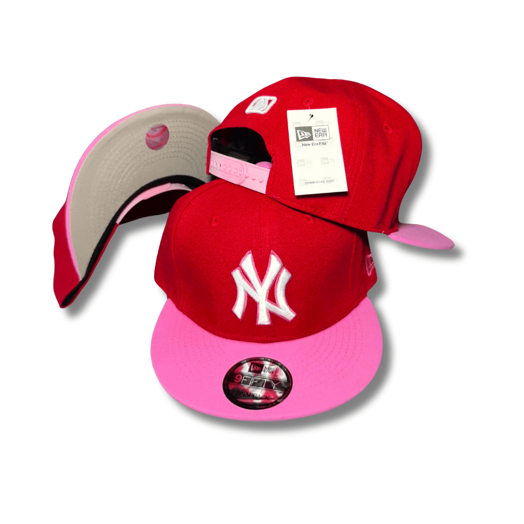 New York Yankees 9FIFTY with Pink Visor Red and Pink – Snapback Cap — view 1