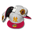 New York Yankees 9FIFTY with Championship Patches Gray and Red – Snapback Cap — view 1