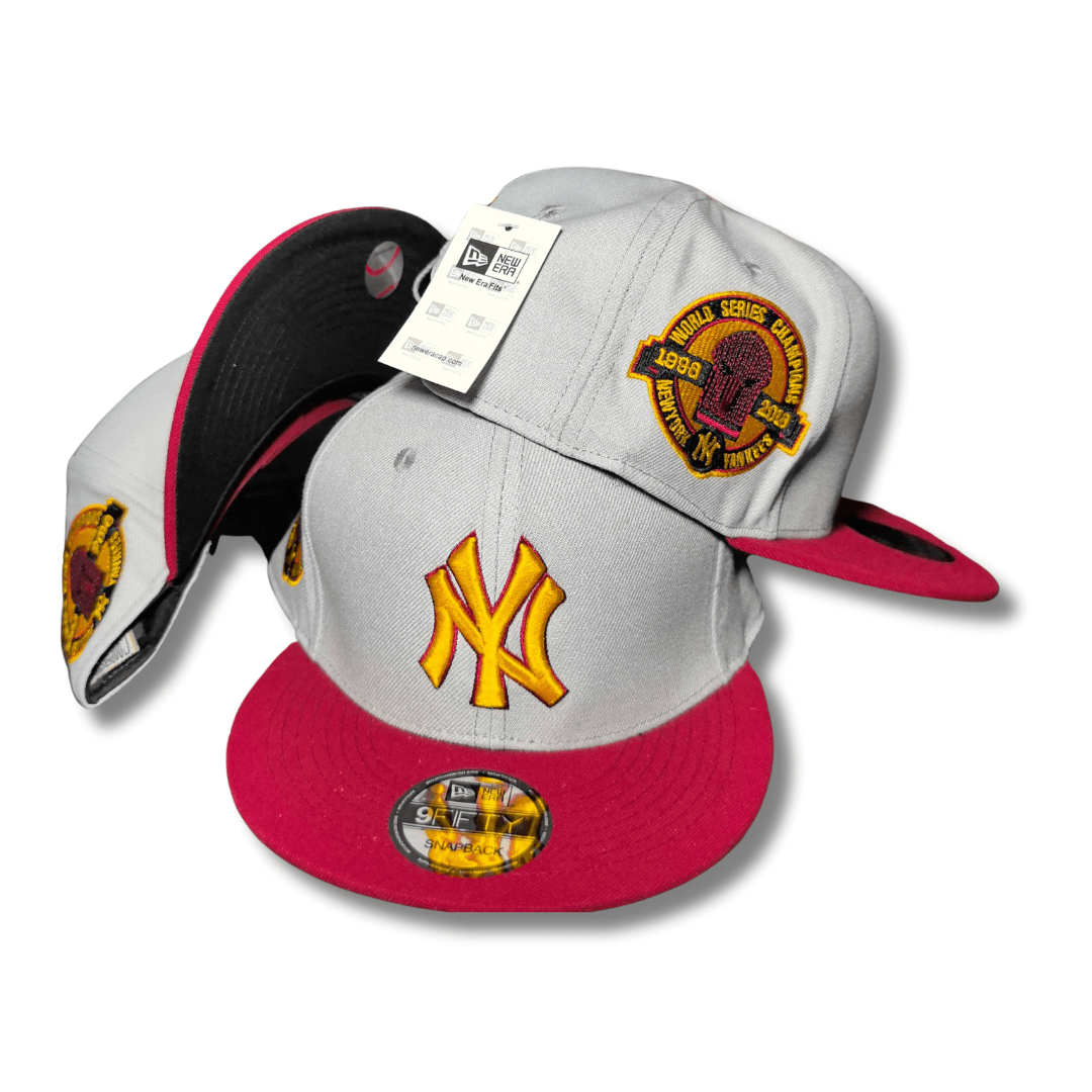 New York Yankees 9FIFTY with Championship Patches Gray and Red – Snapback Cap — view 1