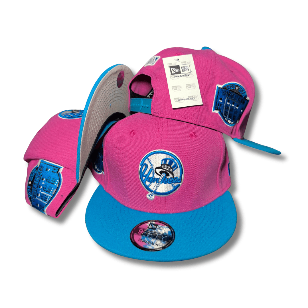 New York Yankees 9FIFTY with Blue Accents Pink and Blue – Snapback Cap — view 1