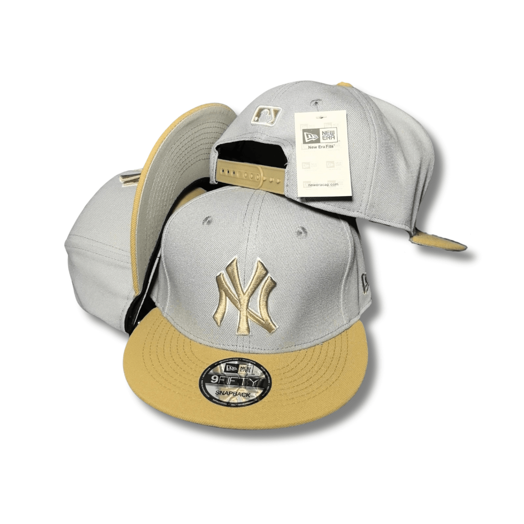 New York Yankees 9FIFTY with Gold Logo Gray and Gold – Snapback Cap — view 1