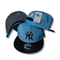 New York Yankees Light Blue with Black Embroidered Logo and Brim - Snapback Cap — view 1