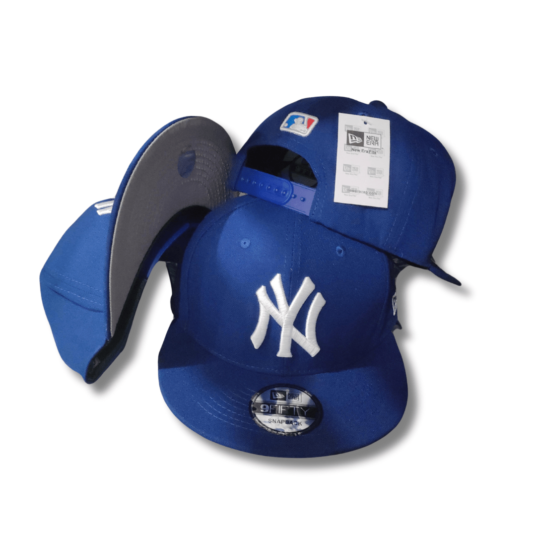 New York Yankees Royal Blue with White Embroidered Logo and MLB Patch - Snapback Cap — view 1
