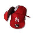 New York Yankees Red with White Embroidered Logo - Snapback Cap — view 1