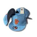San Francisco Giants Light Blue with Orange Embroidered SF Logo - Snapback Cap — view 1