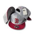 Boston Red Sox White and Red with Embroidered Logo - Snapback Cap — view 1