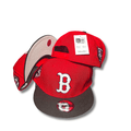 Boston Red Sox Red and Black Snapback Cap with Side Patches - Snapback Cap — view 1