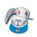 Texas Rangers White and Blue Side Patch Embroidery – Snapback Cap — view 1