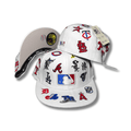 New Era Multi-Logo MLB 59Fifty with MLB Logo White – Fitted Cap — view 1