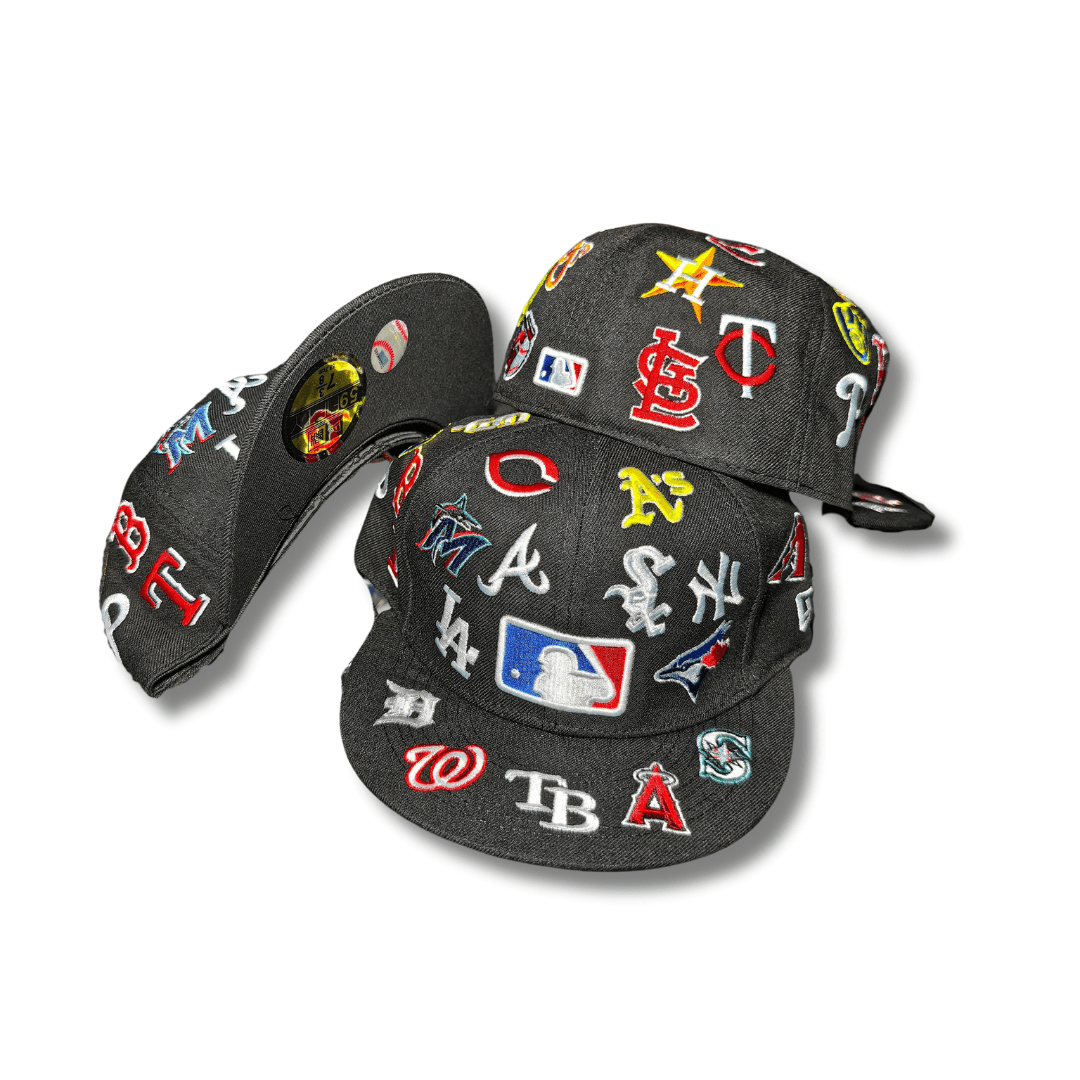 New Era Multi-Logo MLB 59Fifty with MLB Logo Black – Fitted Cap — view 1