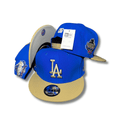 New Era 59Fifty Fitted Los Angeles Dodgers (Dark Royal/Vegas Gold 22 ASG Patch) - Snapback Cap — view 1