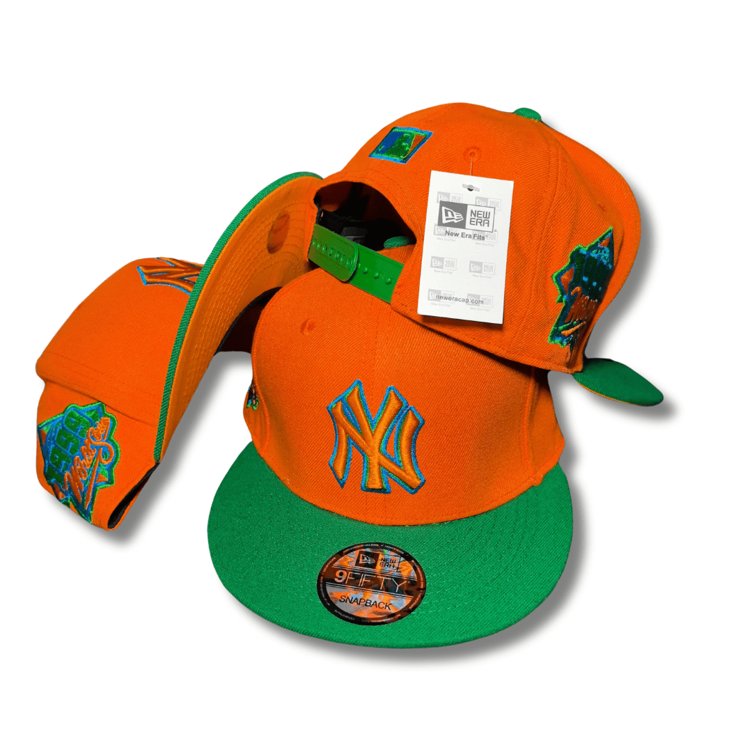 New York Yankees Orange and Green New Era 9Fifty - Snapback Cap — view 1