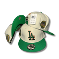 Los Angeles Dodgers 9Fifty with Green Visor Classic White and Green – Snapback Cap — view 1