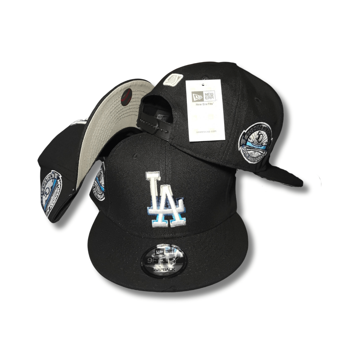Men's Black Los Angeles New Era Dodgers Raceway 59FIFTY - Snapback Cap — view 1