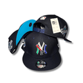 New York Yankees Navy Multicolor Logo with Blue Undervisor – Snapback Cap — view 1