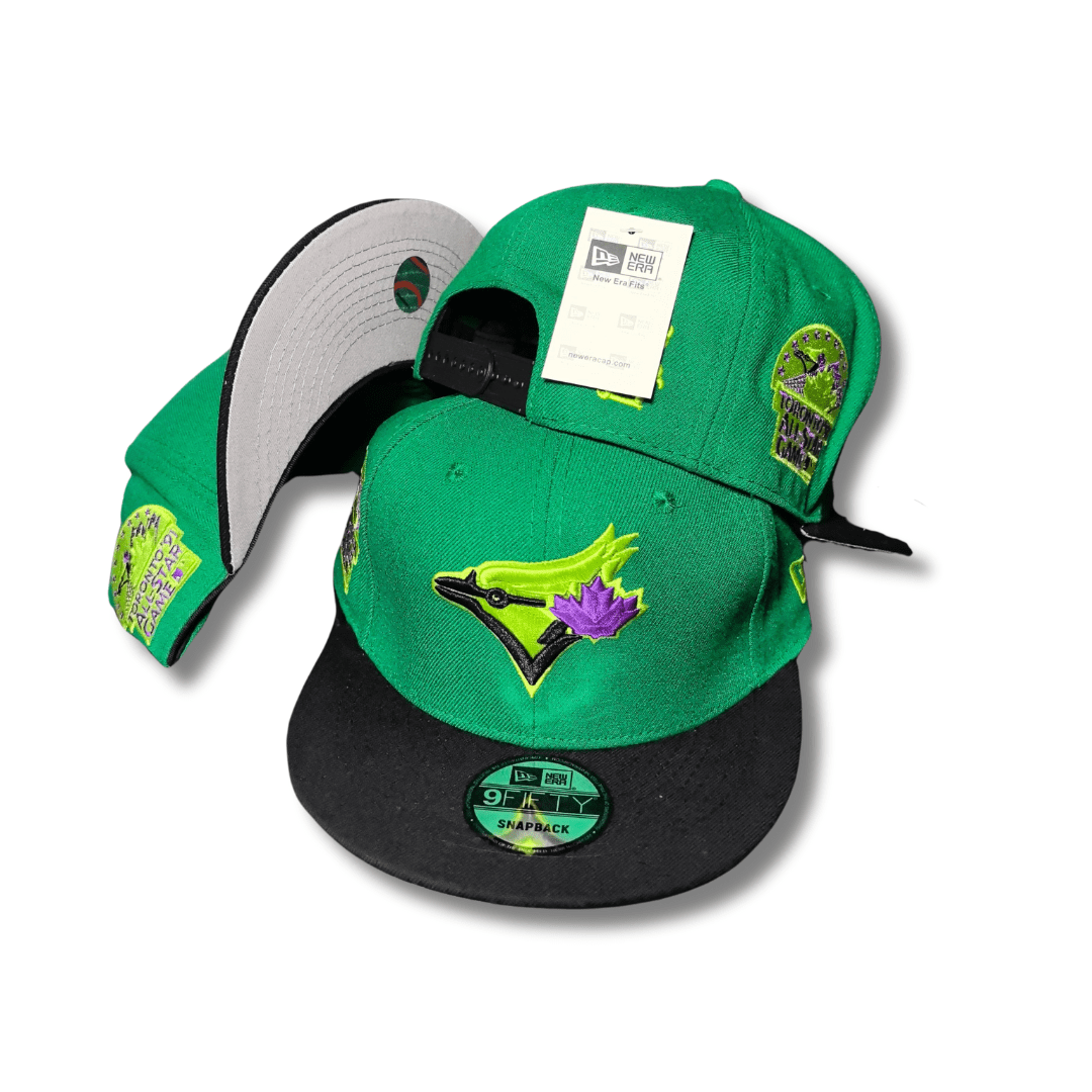 Toronto Blue Jays Green and Black with Vibrant Details - Snapback Cap — view 1