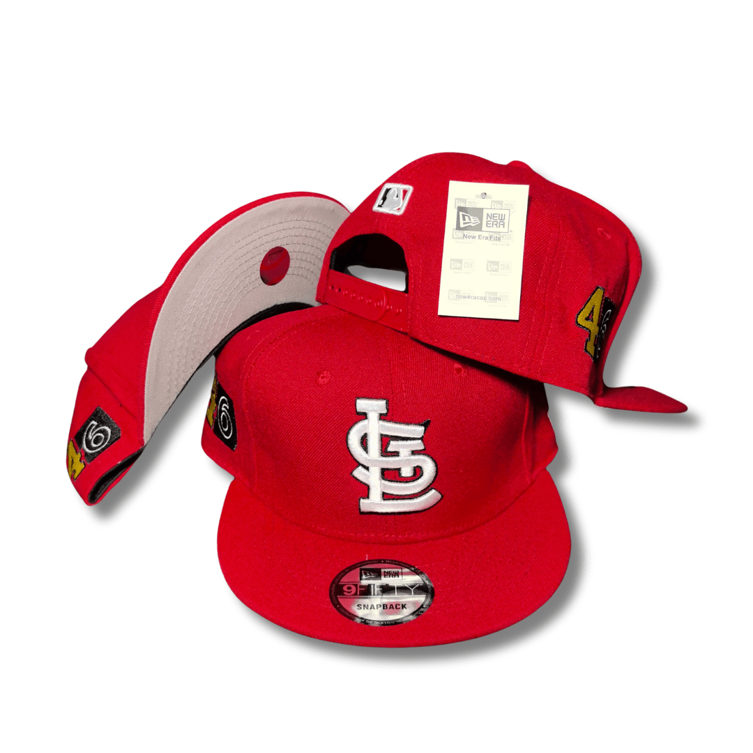 St. Louis Cardinals 9FIFTY Vibrant Red with Embroidered Logos – Snapback Cap — view 1