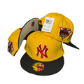 New York Yankees Yellow with Red Logo and Black Brim – Snapback Cap — view 1