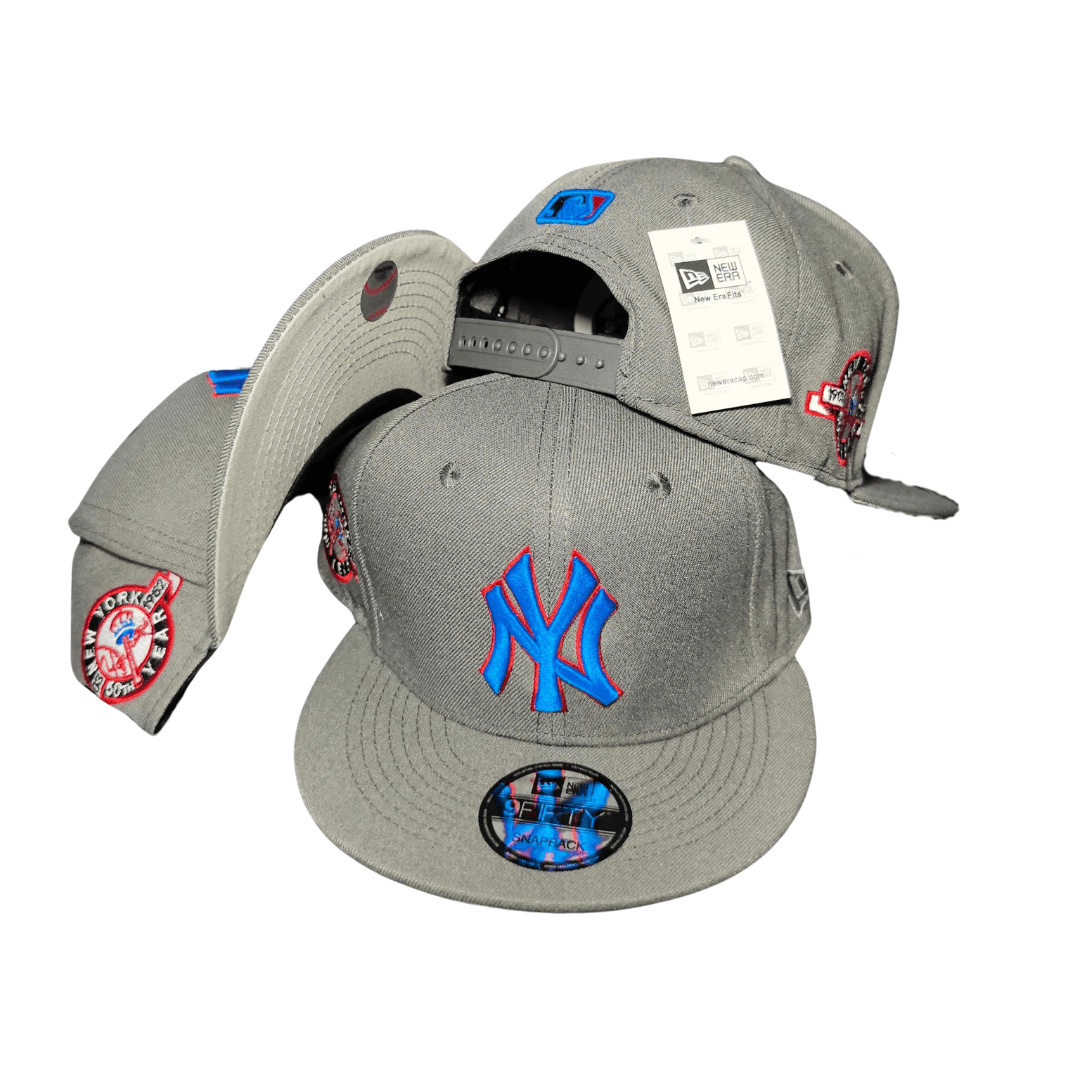New York Yankees Gray-Blue with Special Edition Patches - Snapback Cap — view 1