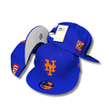 New York Mets Royal Blue with Orange Embroidered Logo – Snapback Cap — view 1