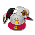 New York Yankees Grey and Red with 1988 World Series Patch – Snapback Cap — view 1