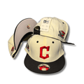 New Era Cleveland Guardians Cream and Black with Retro Side Patches – Snapback Cap — view 1
