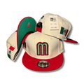 Mexico Baseball Cap Letter M with Embroidered 9FIFTY Flag Flat Brim - Snapback Cap — view 1