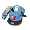 Mexico Baseball Light Blue and Black with Embroidered Logo and Flag Patch – Snapback Cap — view 1