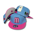 Mexico Baseball Light Blue and Pink with Embroidered Logo and Flag Patch – Snapback Cap — view 1