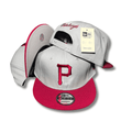 Gray and Red with Pittsburgh Embroidery and Adjustable Fit - Snapback Cap — view 1
