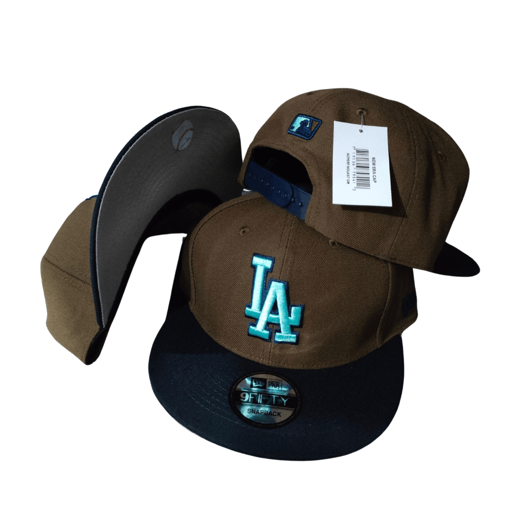 Men's Los Angeles Dodgers New Era Brown/Navy 9FIFTY - Snapback Cap — view 1