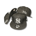 New York Yankees with White Embroidered Logo and “New York or Nowhere” Script Black – Snapback Cap — view 1
