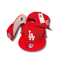 LA Dodgers with White Embroidered Logo and 1981 World Series Patch Red - Snapback Cap — view 1