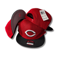 Cincinnati Reds 9FIFTY Red with Black Brim and White Logo – Snapback Hat — view 1