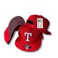 Texas Rangers 9FIFTY Red with White and Blue Logo – Snapback Cap — view 1