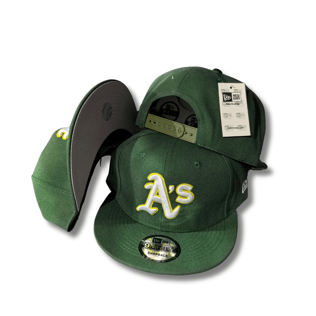 Oakland Athletics New Era 9FIFTY Classic Green and Yellow – Snapback Cap — view 1
