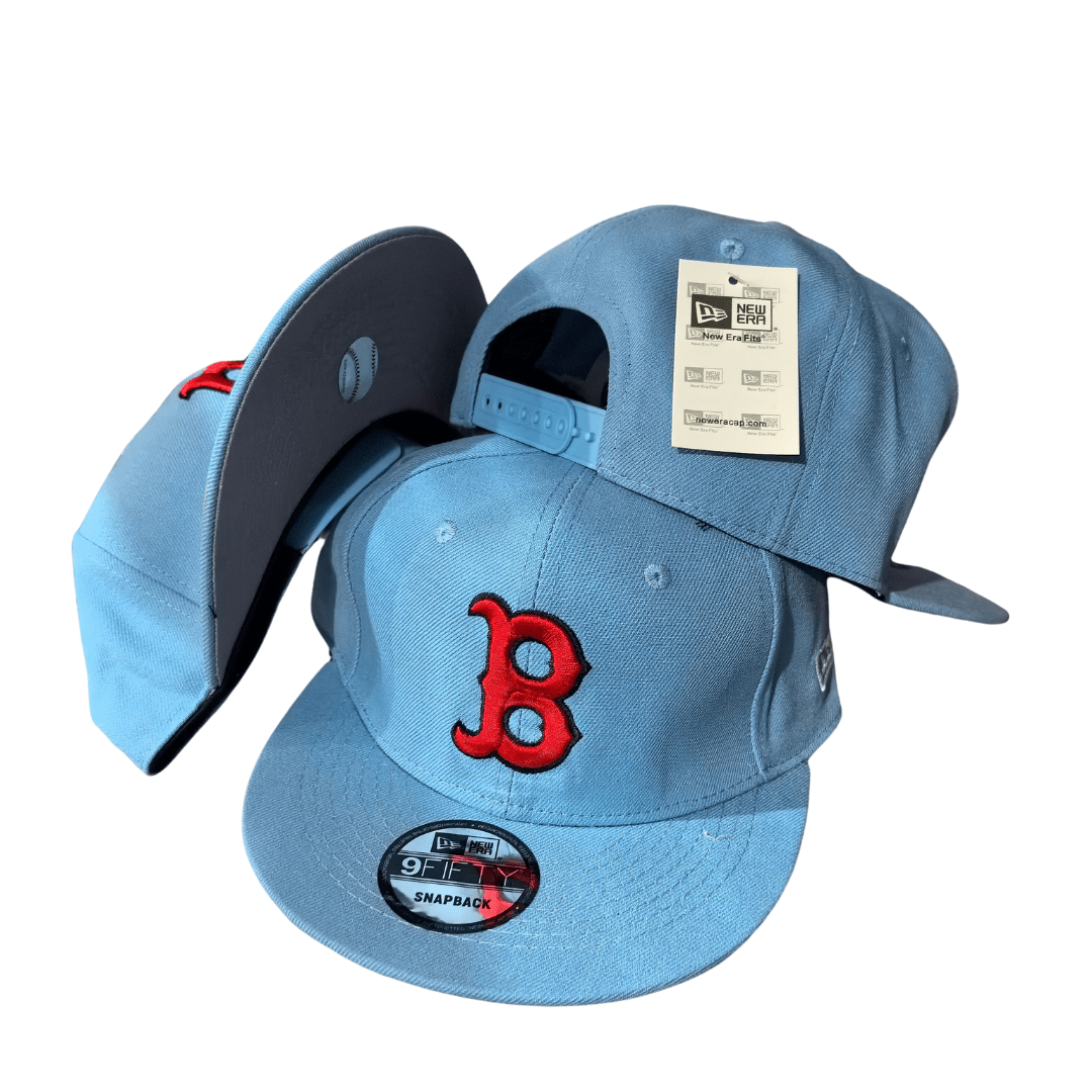 Boston Red Sox New Era 9FIFTY Light Blue with Red Logo - Snapback Cap — view 1