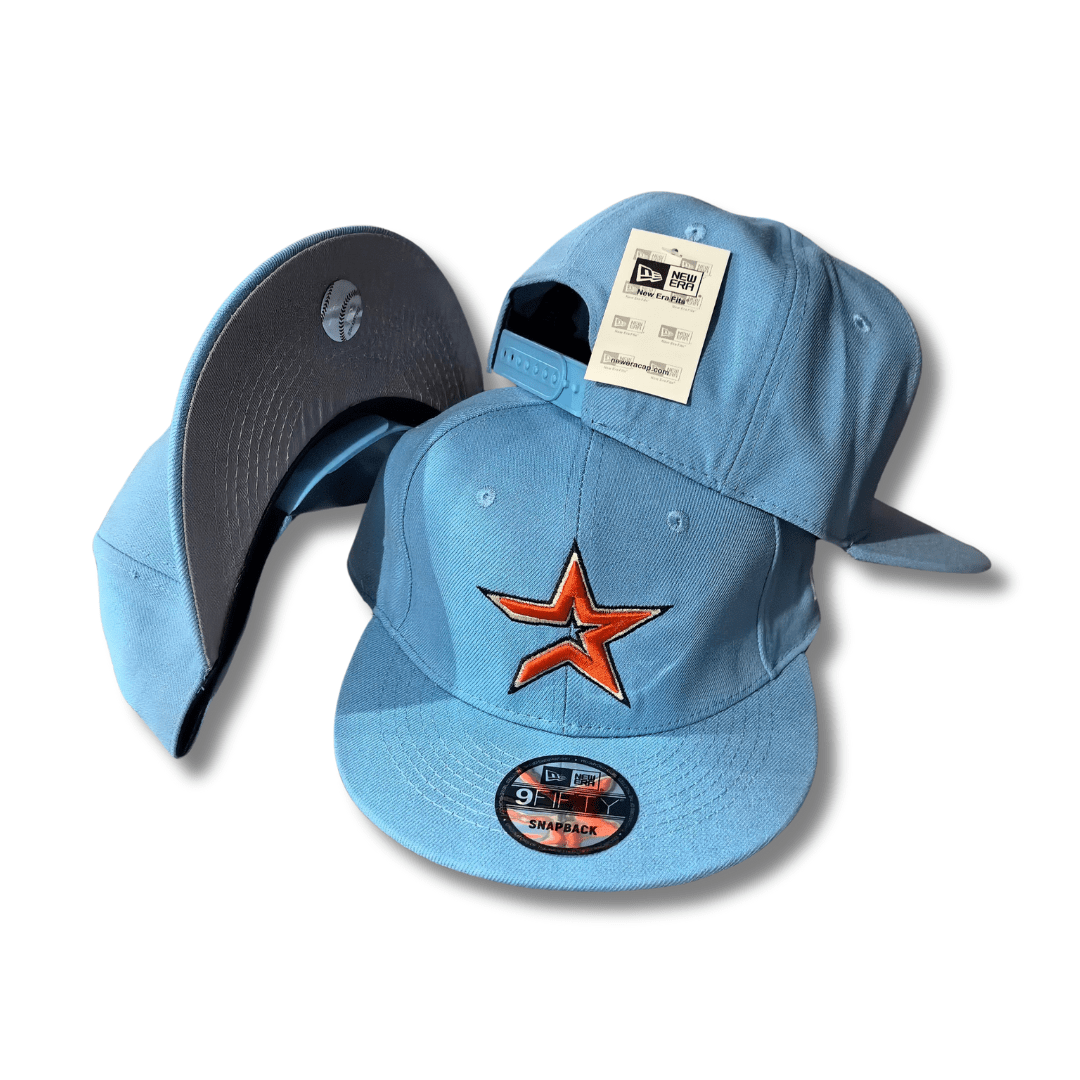 Houston Astros New Era 9FIFTY Light Blue with Orange Star Logo - Snapback Cap — view 1