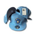 Milwaukee Brewers New Era 9FIFTY Light Blue with Retro Ball Glove Logo – Snapback Cap — view 1