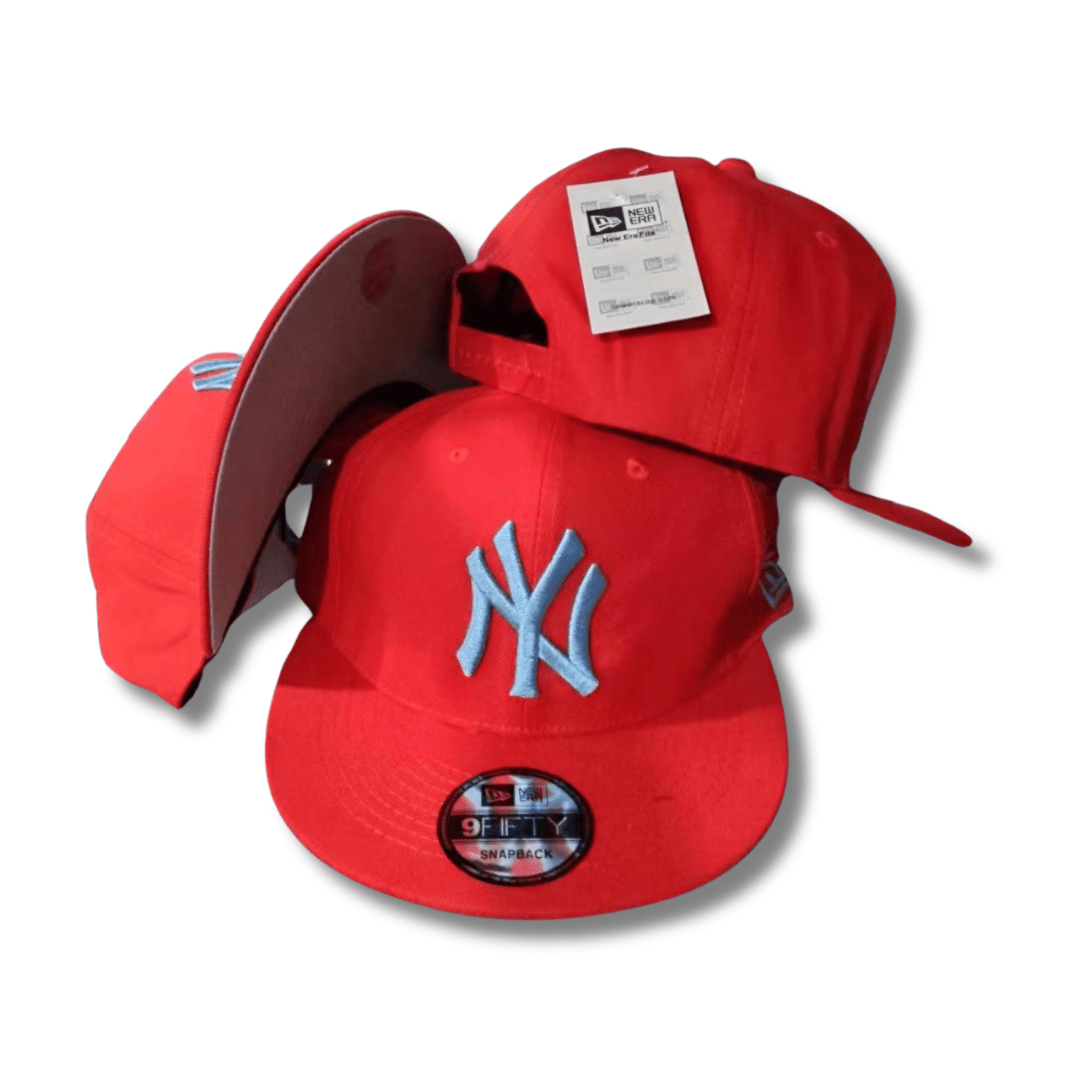 New York Yankees Red Sky Blue Logo – Snapback Cap — view 1