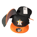 Houston Astros Black and Orange with Iconic Star Embroidery - Snapback Cap — view 1